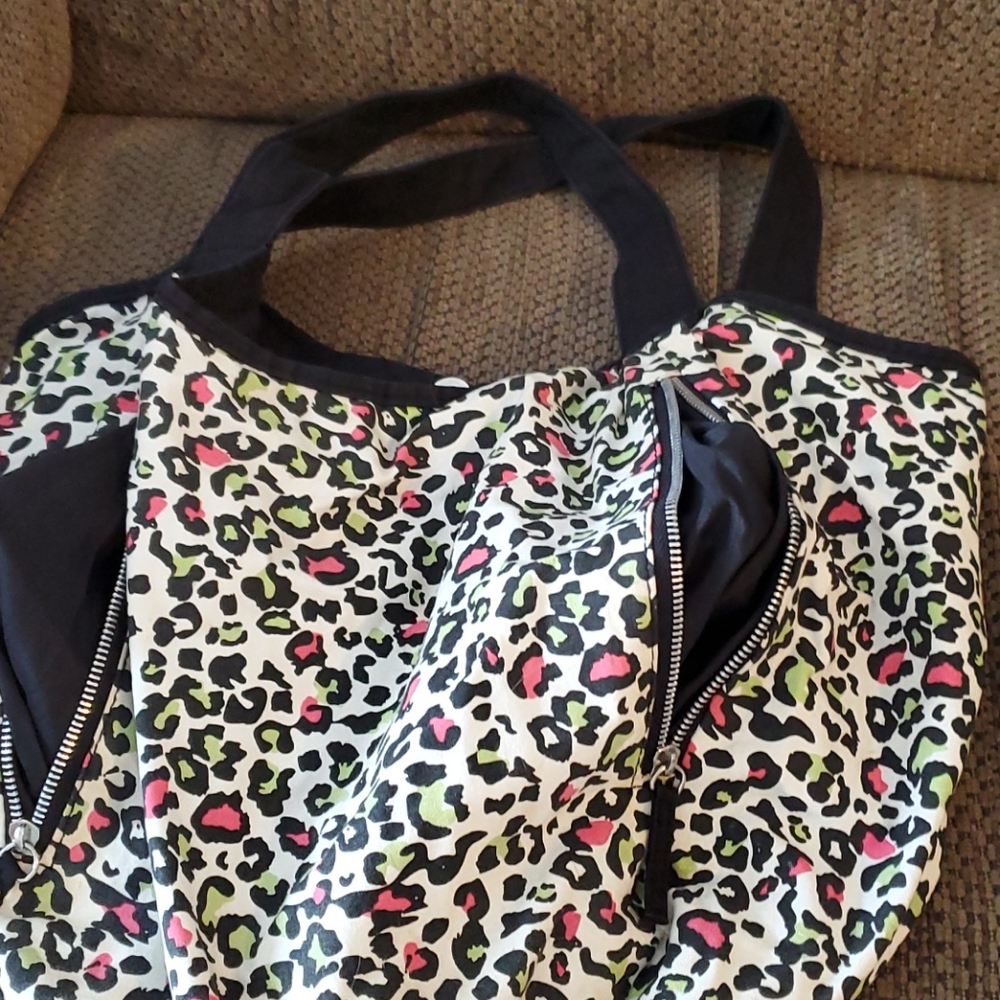 Leopard print small duffel